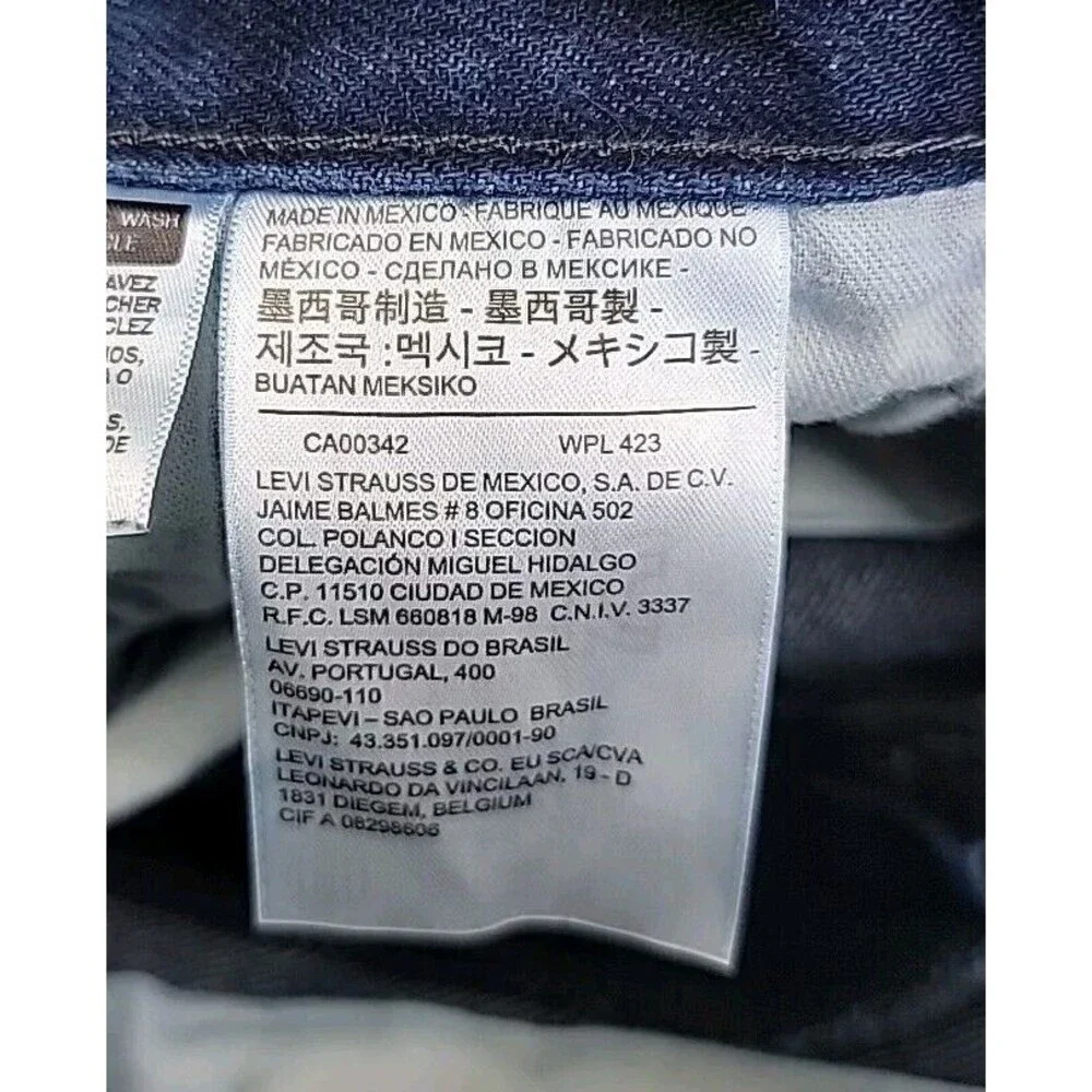 Levis Mens 501 30x30 * Jeans Straight Button Fly‎ Mid Rise Cotton Dark Blue